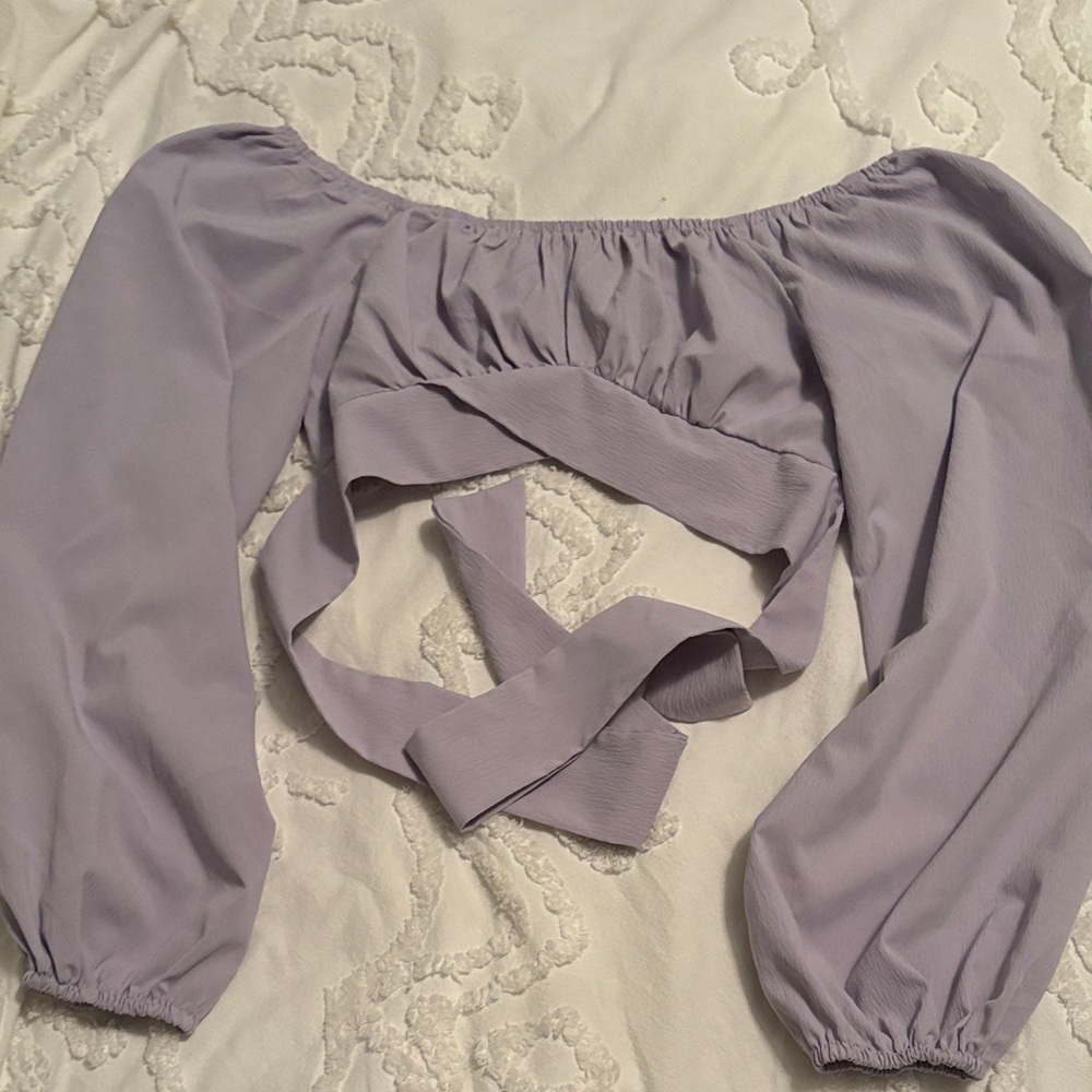 Lavender Off-Shoulder Blouse
